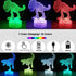 Dinosaur Toys, T Rex 3D Night Light with Remote & Smart Touch 7 Colors + 16 Colors Changing Dimmable T Rex Toys Gifts 2 3 4 5 6 7 8 Year Old Boy Birthday Gifts (2 Panels))