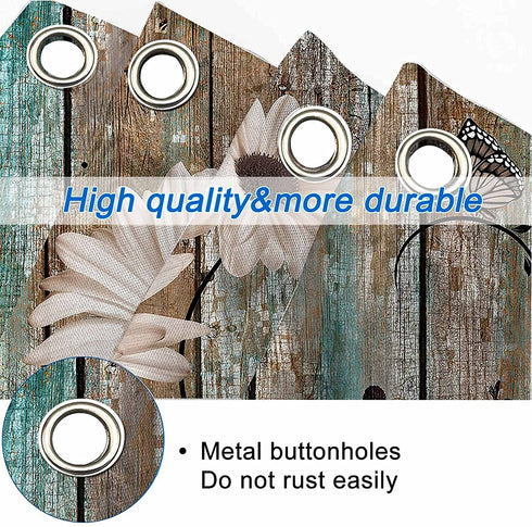 Lnond Floral Shower Curtain, Farmhouse Shower Curtain with 12 Hooks, Seashell Starfish Shower Curtains, Washable Waterproof Fabric Shower Curtain Set for Bathroom (72" x 72")