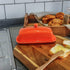 Sweese 307.106 Porcelain Butter Dish with Lid, Perfect for East West Coast Butter, Orange