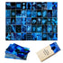 Blue Neon Wall Collage Kit Aesthetic Pictures, Aesthetic Room Decor, Bedroom Decor for Teen Girls, Wall Collage Kit, VSCO Room Decor, Photo Wall, Aesthetic Posters, Collage Kit