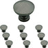 Franklin Brass Flat Top Round Kitchen Cabinet Knobs or Drawer Knobs 1-1/8" (29mm), 10-Pack Heirloom Silver Cabinet Hardware P29523K-904-B