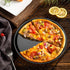 12 Inch Pizza Baking Pan 2 Pack, Middle Size Nonstick Pizza Crisper Apple Pie Pan Oven Baking Tray Platter Heavy Duty Thicken