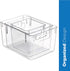 Set Of 6 Clear Pantry Organizer Bins Household Plastic Food Storage Basket with Cutout Handles for Kitchen, Countertops, Cabinets, Refrigerator, Freezer, Bedrooms, Bathrooms