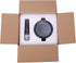 Aisiming Mortar and Pestle Set Polished Natural Marble Stone Guacamole Molcajete Bowl with Base Silicone Pad,Matching Stainless Spoon and Matching Small Brush 200ml Capacity(Small, Dark Gray)