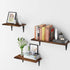 BAMEOS Floating Shelves, Rustic Wood Wall Storage Shelves, Wall Mounted Shelf Organizer Set of 3 for Living Room, Bedroom, Kitchen, Bathroom, Office