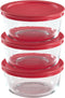 Pyrex 6-Piece 2-Cup Glass Food Storage Set with Lids