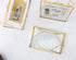 Levilan 4x6 inch Multi Glass Picture Frame Family Photo Display for Desk or Wall, Nordic Geometry Home Decor Double Glass & Brass Metal (4x6?)