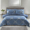 Lux Decor Collection Duvet Cover - 3 Pc Queen Duvet Cover Set - Soft Microfiber Zipper Closure Bedding - Comforter Cover with Matching Pillow Shams (Full/Queen, Medallions Blue)