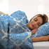 Lux Decor Collection Duvet Cover - 3 Pc Queen Duvet Cover Set - Soft Microfiber Zipper Closure Bedding - Comforter Cover with Matching Pillow Shams (Full/Queen, Medallions Blue)