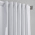 HPD Half Price Drapes FLCH-BO19021-84 Italian Textured Faux Linen Hotel Blackout Curtain (1 Panel), 50 X 84, White