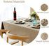Mebakuk Rectangle Table Cloth Linen Farmhouse Tablecloth Waterproof Anti-Shrink Soft and Wrinkle Resistant Decorative Fabric Table Cover for Kitchen (Oblong 60 x 104 Inch (8-10 Seats), Mocha)