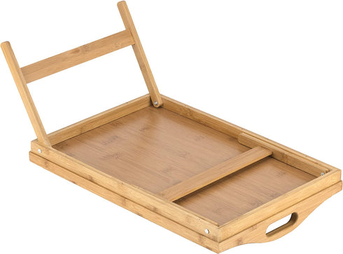 Home-it Bed Tray table with folding legs, and breakfast tray Bamboo bed table and bed tray with legs