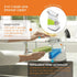 Casabella Kitchen Soap Pump Caddy, White Sink Sider Solo with Sponge Chrome Plating
