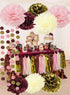 Women Birthday Party Decorations Burgundy Pink Gold/Fall in Love Bridal Shower Decorations/ Qian's Party Graduation Party Supplies/Autumn Wedding/Burgundy Party Decorations Fall