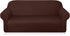 Granbest Thick Sofa Covers for 3 Cushion Couch Stylish Pattern Couch Covers for Sofa Stretch Jacquard Sofa Slipcover for Living Room Dog Pet Furniture Protector (Large, Chocolate)
