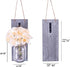 MIGKEE Mason Jar Sconces Night Light with Remote Control and LED-Fairy Lights for Wall Decor Set of 2