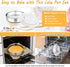 8-inch Cake Pan with Lid Set (3 Pans + 3 Lids), P&P CHEF Stainless Steel Round Baking Pan for Picnic Wedding Birthday, Leakproof Pan & Raised Plastic Lid, Healthy & Non-toxic, Dishwasher Safe