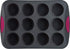 Trudeau Silicone Muffin Pan, 12 Cavities, Fuchsia (Model: 05115197KR)