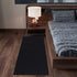 Ottomanson Ottohome Collection Rubberback Solid Design Runner Rug, 2'3" x 6', Black