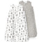 Baby Wearable Blanket, Cotton Sleep Sacks for 0-6 Months, 2 Pack Unisex Sleeping Bag Sack, Small Size, 2-Way Zipper, 0.5 Tog Breathable Cotton (Grey, Small)