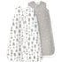 Baby Wearable Blanket, Cotton Sleep Sacks for 0-6 Months, 2 Pack Unisex Sleeping Bag Sack, Small Size, 2-Way Zipper, 0.5 Tog Breathable Cotton (Grey, Small)