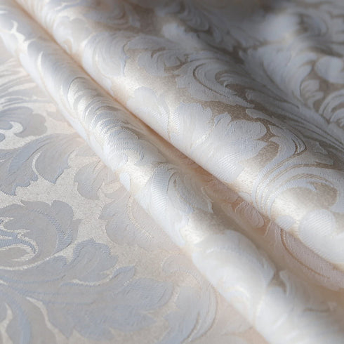 Tektrum 70 X 70 inch Square Damask Jacquard Tablecloth Table Cover - Waterproof/Spill Proof/Stain Resistant/Wrinkle Free/Heavy Duty - Great for Banquet, Parties, Dinner, Kitchen, Wedding (Beige)