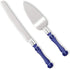 Homi Styles Cake Knife and Server - Wedding Cake Knife Set - Serving Set for Receptions, Birthdays - Cake Cutting Set - Match the Color to Your Event Theme - Cake Knife and Cutter (Blue)