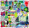 CHNLML Cool Sticker 50pcs Random Music Film Vinyl Skateboard Guitar Travel Case Sticker Door Laptop Luggage Car Bike Bicycle Stickers (Not Random) (Alien Style)