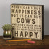 Primitives by Kathy Farmhouse Style Box Sign, 10" Square, Buy Cows