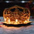 NOBILITY Laxmi Ganesha Saraswati Idol Diya Oil Deepak - Metal Lakshmi Ganesha Showpiece Statue - Traditional Diya for Diwali Puja - Diwali Home Decoration Items Gift