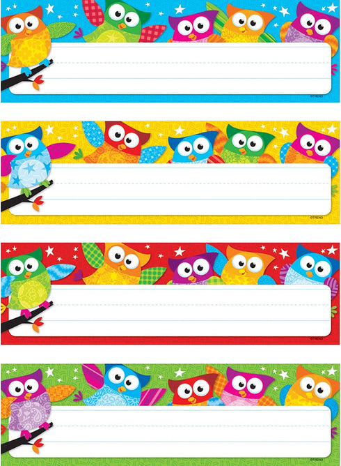 TREND enterprises, Inc. Owl-Stars! Desk Toppers Name Plates VAR. Pk, 32 ct