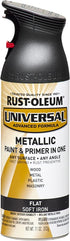 Rust-Oleum 271473 Universal All Surface Spray Paint, 11 oz, Metallic, 11 Ounce (Pack of 1), Flat Soft Iron, 128 Fl Oz