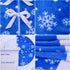 yuboo Blue Christmas Tree Skirt,36 inch Fur Tree Skirt with White Snowflakes for Xmas Party and Holiday Decorations
