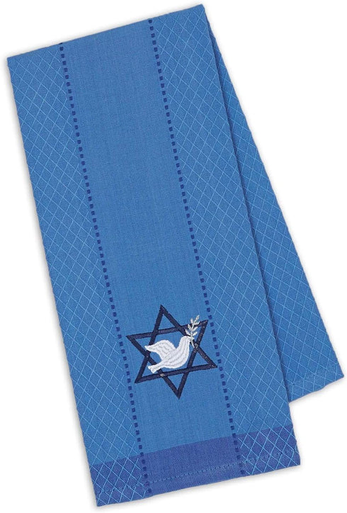 DII Hanukkah Collection Kitchen, Dishtowel Set, 18x28, Embroidered Dreidel, 3 Piece