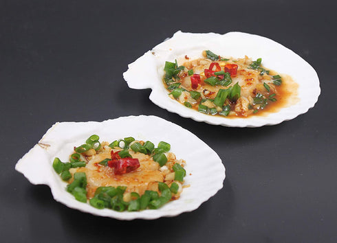 Goldenvalueable Large Natural Baking Shells White Scallops, 4-Inches, Set of 12