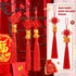 16 Pieces 2022 Chinese New Year Decorations Chinese Knot with New Year Tiger Charm Red Blessing Bag with Fringe Chinese Feng Shui Tiger Tassel for New Year Home Wealth Success Good Luck Success