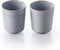 Keltum Pearl Grey Glazed Stoneware 8.5 oz. Mugs, Set of 2