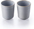 Keltum Pearl Grey Glazed Stoneware 8.5 oz. Mugs, Set of 2