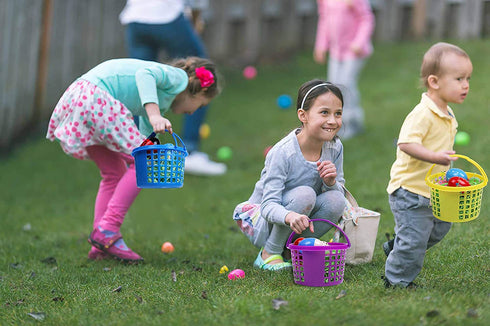 15 PCS Easter Baskets Small with Handles for Kids Egg Hunting-70g Easter Grass Stuffers for Spring Party Crafts Supplies Accessories Decorations Party Favors