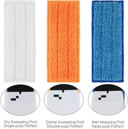 MXZONE Replacement Mopping Pads for iRobot Braava Jet 240 241 Wet Damp Dry Sweeping Pads Washable 10 Pack