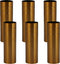 BQLZR 8cm Height 2.5cm Dia Bronze Double Line Chandelier Candle Light Cover Sleeves Socket Household Pack of 6