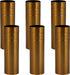 BQLZR 8cm Height 2.5cm Dia Bronze Double Line Chandelier Candle Light Cover Sleeves Socket Household Pack of 6