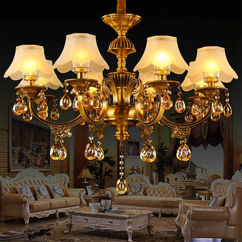 BQLZR 8cm Height 2.5cm Dia Bronze Double Line Chandelier Candle Light Cover Sleeves Socket Household Pack of 6