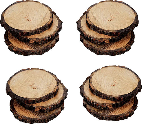Table Coasters Wooden Coaster Drink Coasters for Tabletop Protection Outdoor Coasters Coffee Table Coasters Set of 12 - Cup Mat Rectangular Drink Hot Pads Mats Set - Natural