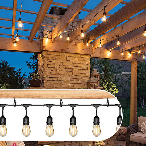 40 Pack Q-Hanger Hooks for Outdoor String Lights,String Light Hooks Cup Hooks Eye Hooks with Safety Buckle,Screw Ceiling Hooks for Hanging Plants Wire Wind Chimes Party,Black.