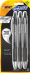 BIC Gel-Ocity Ultra Gel Pens, Medium Point Retracable (0.7mm), Black Ink Gel Pen, 3-Count