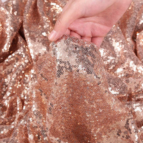 Poise3EHome Sequin Backdrop Curtain 2 Panels 3Ftx7Ft for Wedding Party Decor, Rose Gold