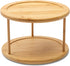 Bellsal Lazy Susan 2 Tier Turntable Cabinet Organizer Spice Rack Removable Spinning Tray Organizer for Kitchen Cabinet 10 Inch 360 Degree