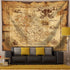 QCWN Pirate Map Tapestry, Treasure Map Tapestry, Island Treasure Map Nautical Wall Tapestry,Tapestry for Men,Halloween Map Tapestry Room Decor for Men,Pirate Decor,Birthday Party.