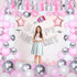 Pink Birthday Decorations - Pink Party Decorations with Happy Birthday banner, Tissue Paper Pom, Tassel Ribbon, Champagne Balloon, Birthday Party Decorations for Girls Women